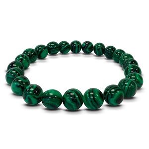 8mm Malachite Bead Stretch Bracelet (only one per order)